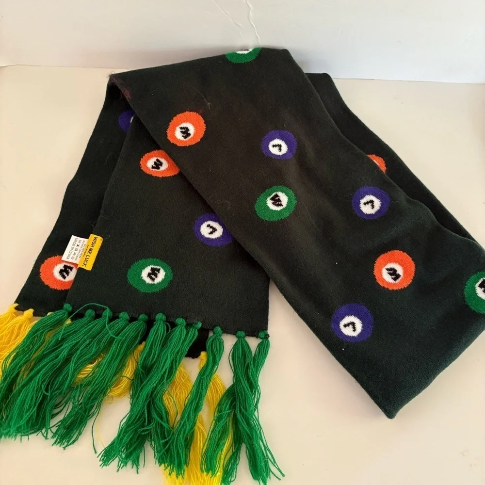 NWOT Urban Outfitters Wish Me Luck Billiard Ball Knit Scarf